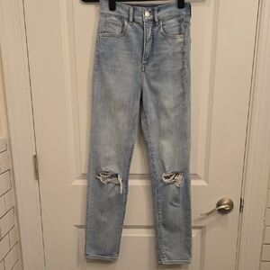 Express Distressed Light Wash Jeans